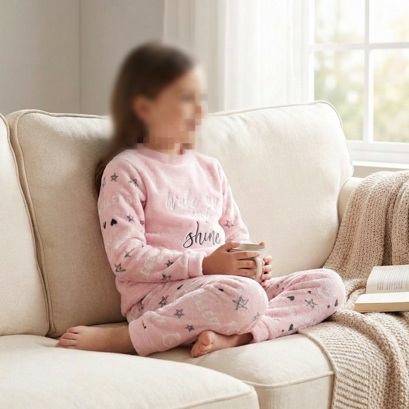 Pyjama Fille Polaire « SHINE » – Fabriqué en Espagne 🇪🇸