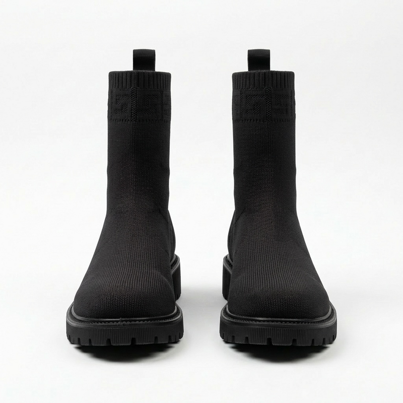 Bottines Femme Noires en Maille – Importées d’Espagne 🇪🇸