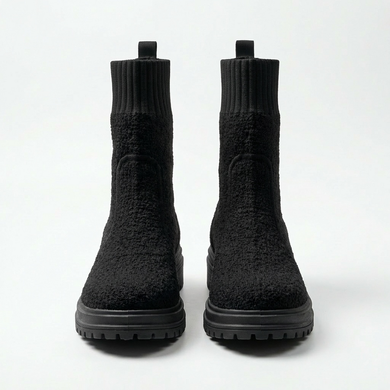 Bottines Femme Noires Style Chaussette – Importées d’Espagne 🇪🇸