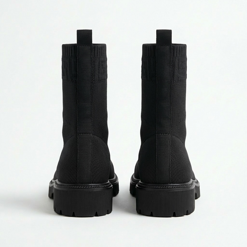 Bottines Femme Noires en Maille – Importées d’Espagne 🇪🇸