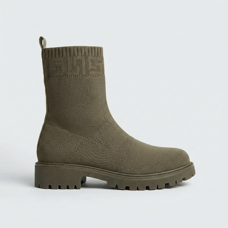 Bottines Femme Kaki en Maille – Importées d’Espagne 🇪🇸