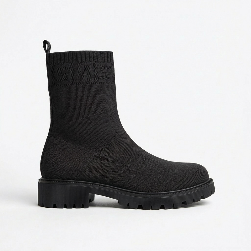 Bottines Femme Noires en Maille – Importées d’Espagne 🇪🇸