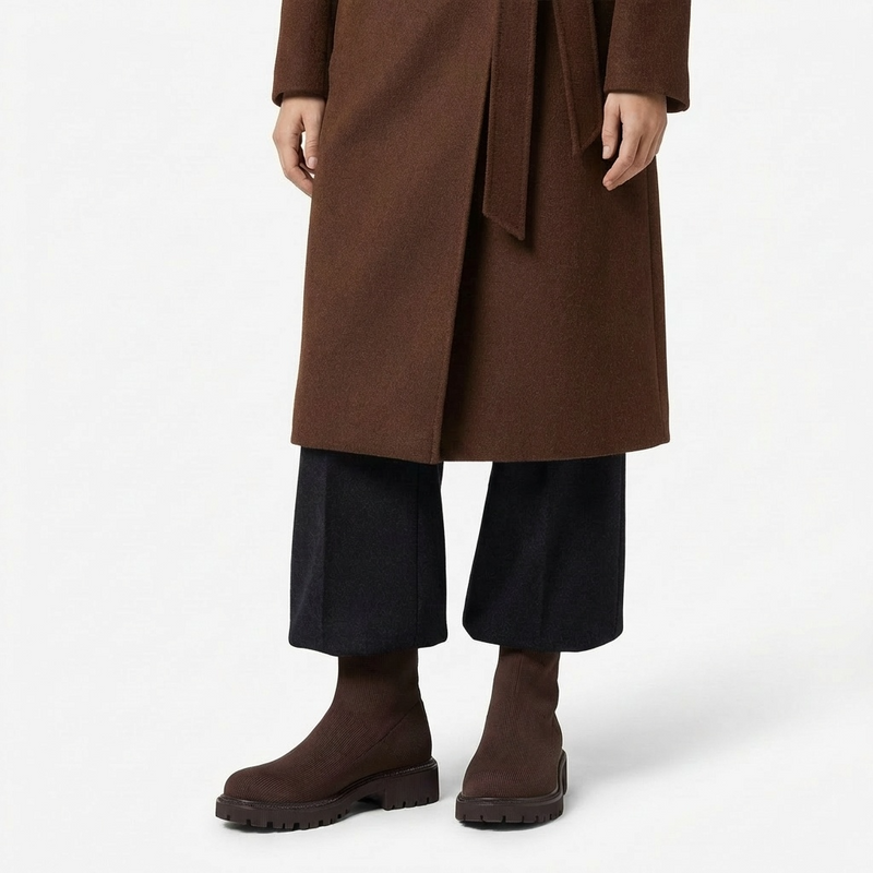 Bottines Femme Marron en Maille – Importées d’Espagne 🇪🇸