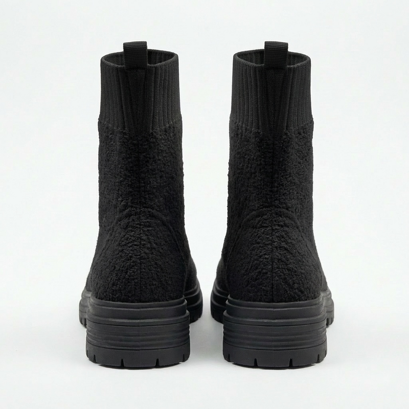 Bottines Femme Noires Style Chaussette – Importées d’Espagne 🇪🇸