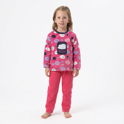 Pyjama Fille Rose Spécial Hiver ❄️ – Ultra Doux | Fabrication Espagnole 🇪🇸