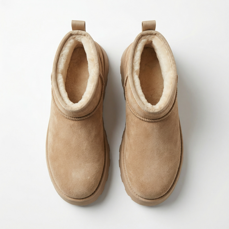 Bottines fourrées beige femme –  Importées d’Espagne 🇪🇸