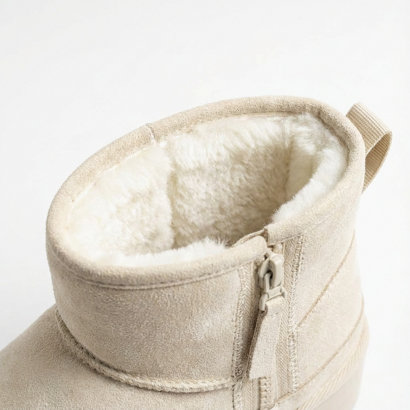 Bottines Fille Crème Fourrées – Importées d’Espagne 🇪🇸