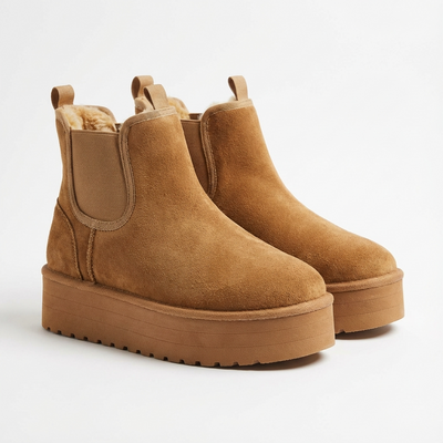 Bottines Camel Fourrées –  Importées d’Espagne 🇪🇸