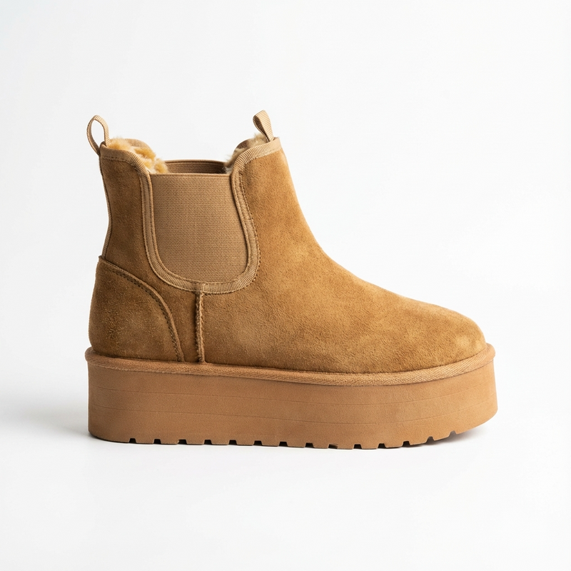 Bottines Camel Fourrées –  Importées d’Espagne 🇪🇸