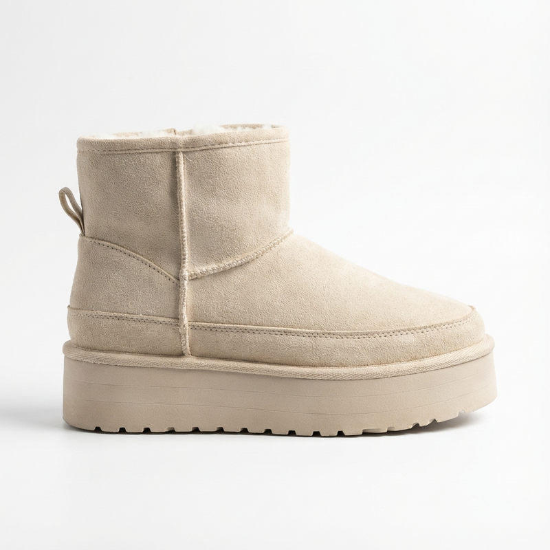 Bottines Fille Crème Fourrées – Importées d’Espagne 🇪🇸