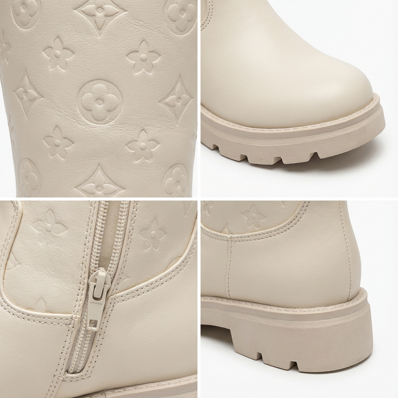 Bottes Fille Tendance Crème – Importées d’Espagne 🇪🇸