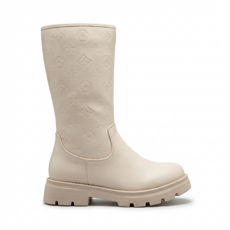 Bottes Fille Tendance Crème – Importées d’Espagne 🇪🇸