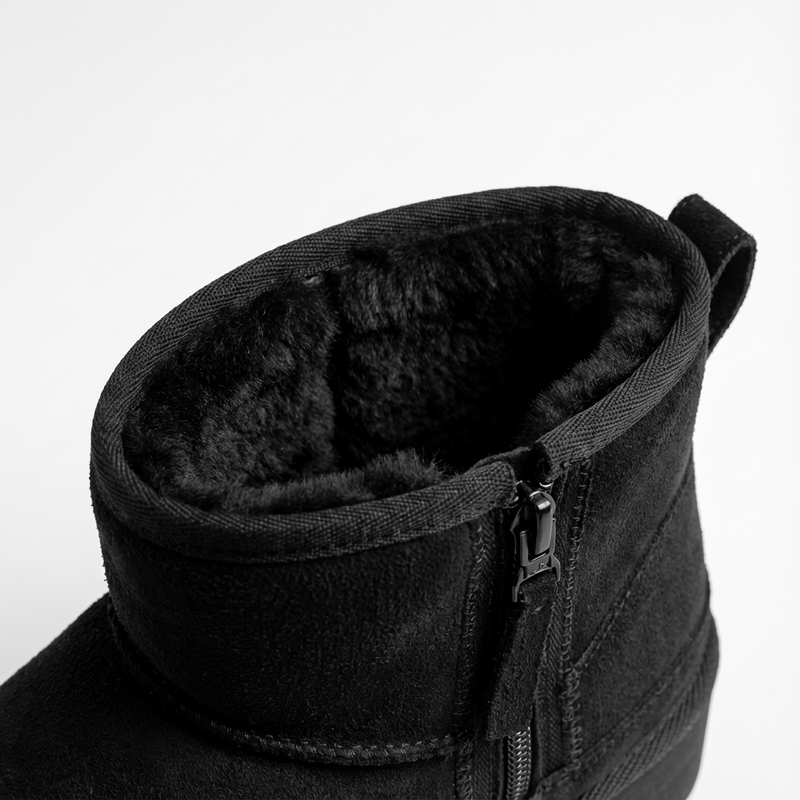 Bottines Fille Noir Fourrées – Importées d’Espagne 🇪🇸