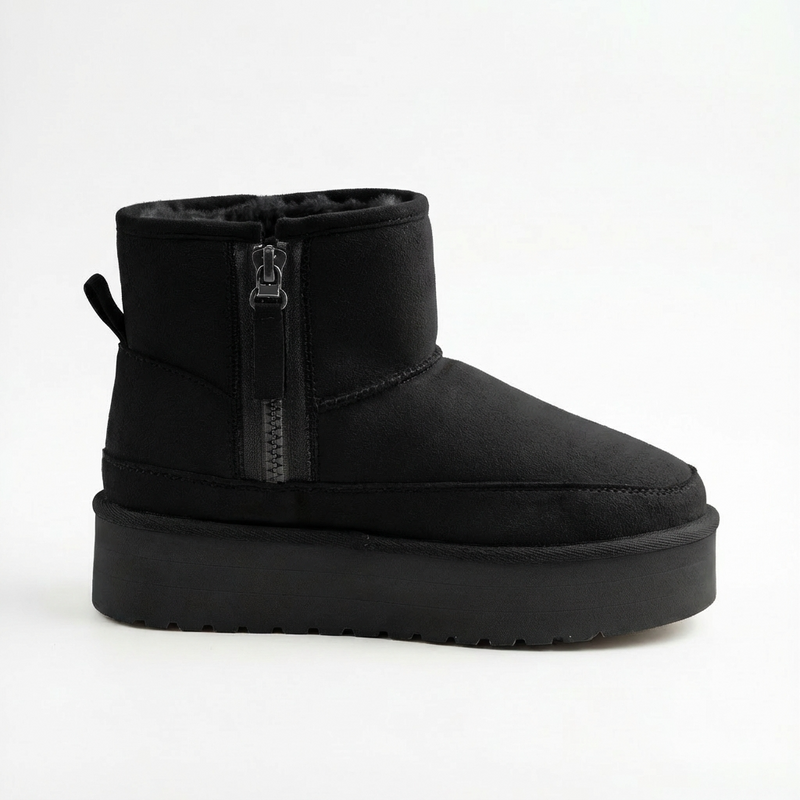 Bottines Fille Noir Fourrées – Importées d’Espagne 🇪🇸