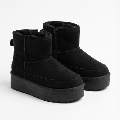 Bottines Fille Noir Fourrées – Importées d’Espagne 🇪🇸