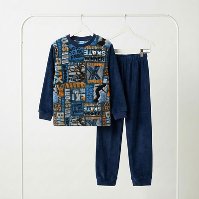 Pyjama Garçon Polaire « SPORT » – Fabriqué en Espagne 🇪🇸