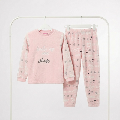 Pyjama Fille Polaire « SHINE » – Fabriqué en Espagne 🇪🇸