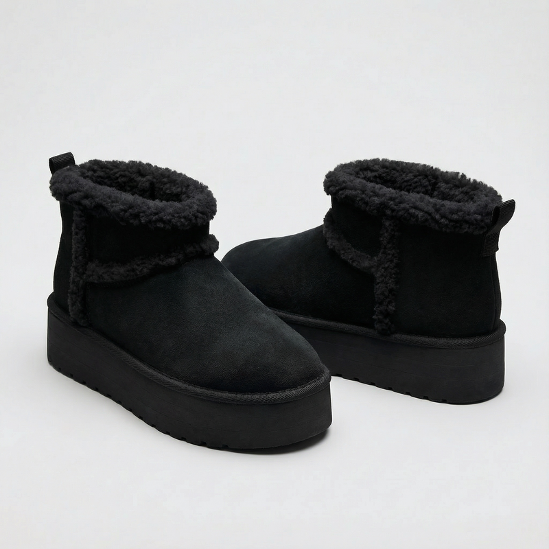 Bottines Noir Fourrées –  Importées d’Espagne 🇪🇸