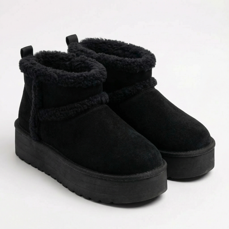 Bottines Noir Fourrées –  Importées d’Espagne 🇪🇸