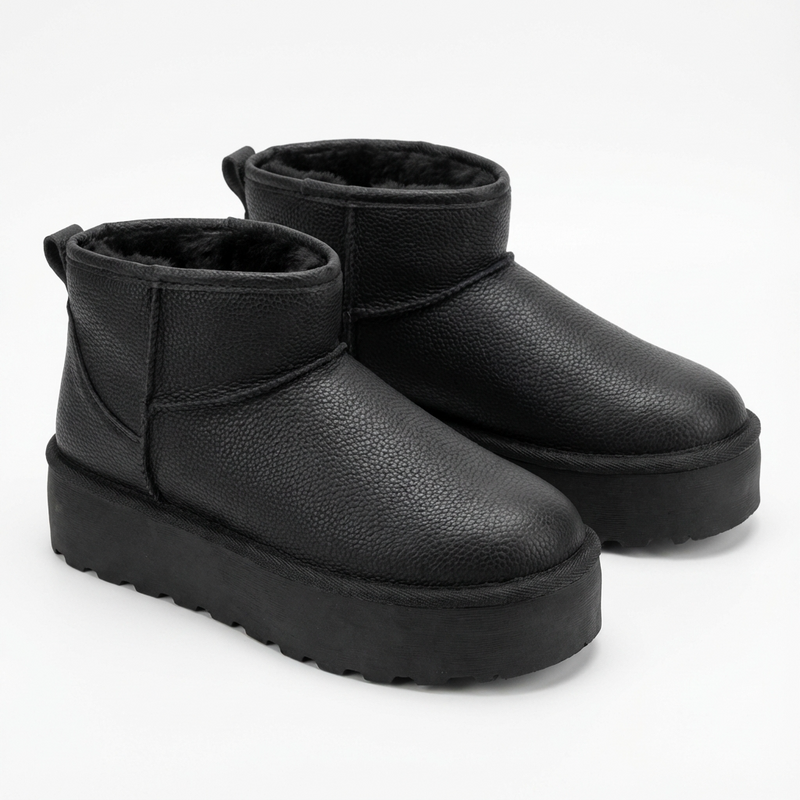 Bottines Fille Noires Fourrées – Importées d’Espagne 🇪🇸