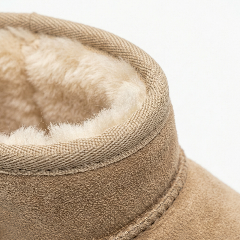 Bottines fourrées beige femme –  Importées d’Espagne 🇪🇸