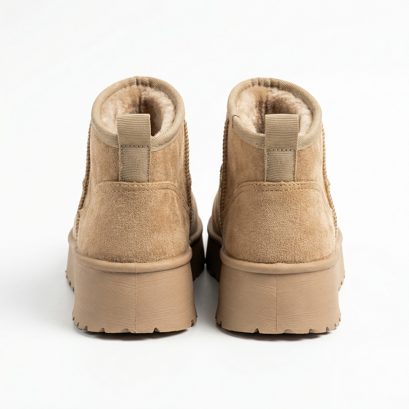 Bottines fourrées beige femme –  Importées d’Espagne 🇪🇸