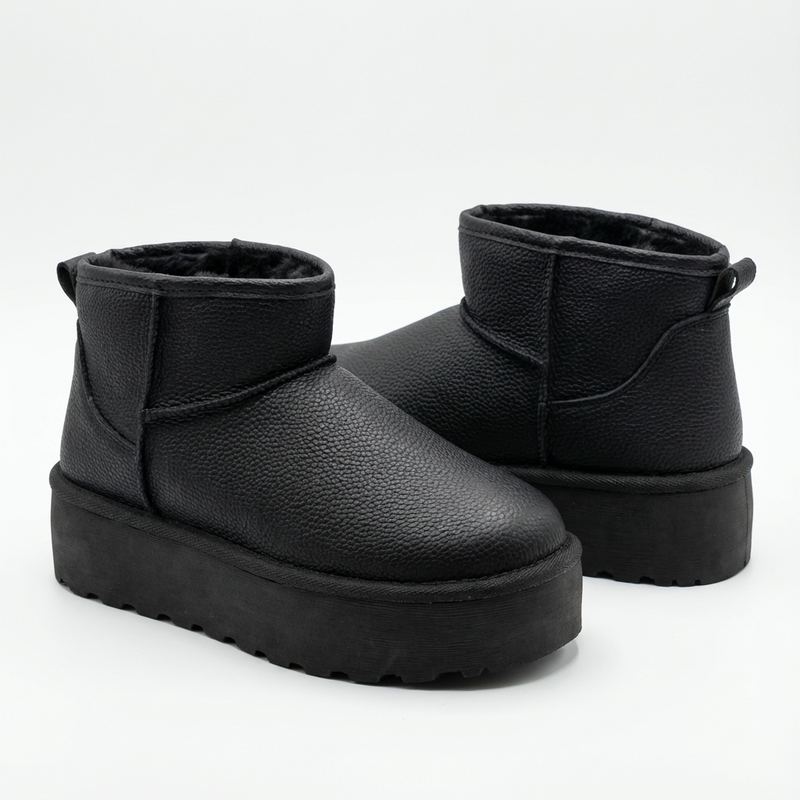 Bottines Fille Noires Fourrées – Importées d’Espagne 🇪🇸