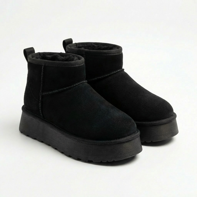 Bottines fourrées Noir femme – Importées d’Espagne 🇪🇸