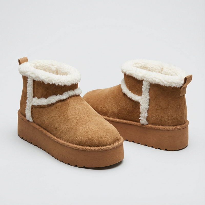 Bottines Camel Fourrées –  Importées d’Espagne 🇪🇸