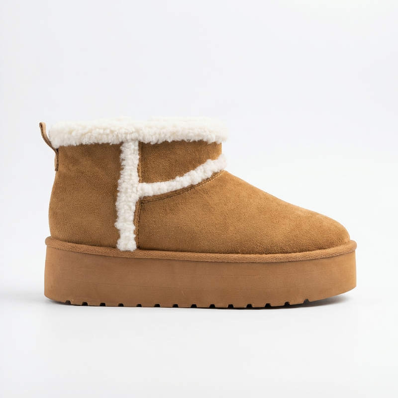 Bottines Camel Fourrées –  Importées d’Espagne 🇪🇸