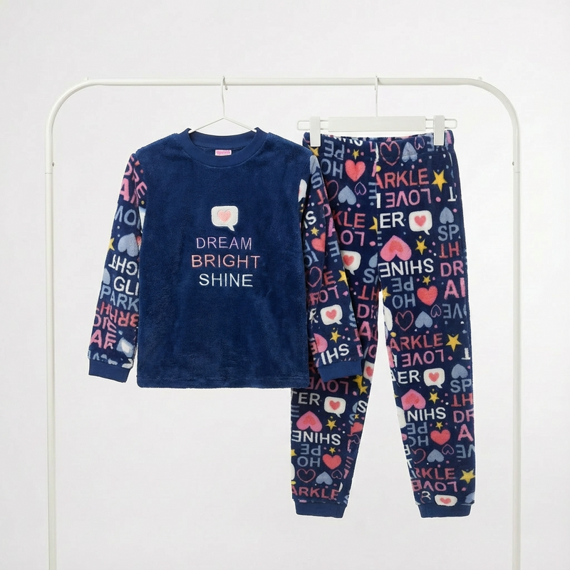 Pyjama Fille Coralina « DREAM BRIGHT SHINE » – Fabriqué en Espagne 🇪🇸
