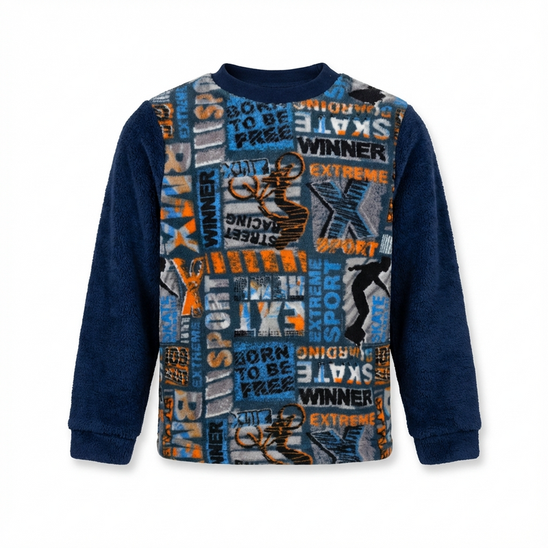 Pyjama Garçon Polaire « SPORT » – Fabriqué en Espagne 🇪🇸