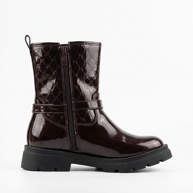 Bottines fille bordeaux foncé – Importées d’Espagne 🇪🇸