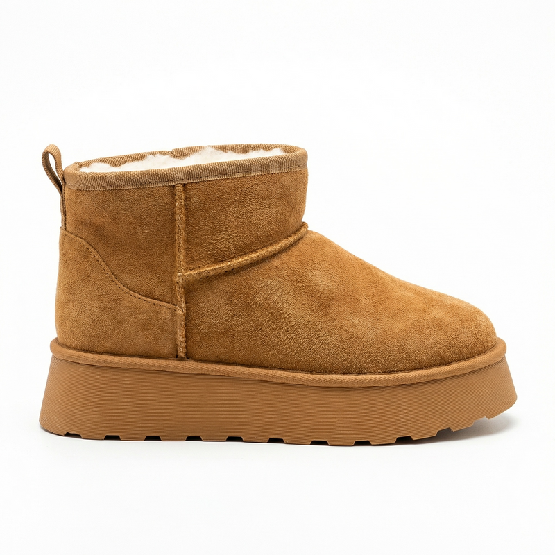 Bottines fourrées camel femme –  Importées d’Espagne 🇪🇸