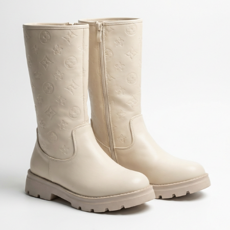 Bottes Fille Tendance Crème – Importées d’Espagne 🇪🇸