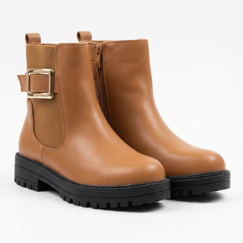 Bottines Fille Chelsea Marron – Importées d’Espagne 🇪🇸