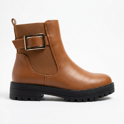 Bottines marron pour fille, style élégant et confortable, idéales pour l’hiver