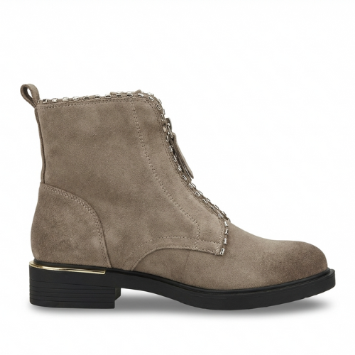 Bottines Femme en Suédine Taupe – Importées d’Espagne 🇪🇸